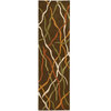 Nourison Dimensions Modern Brown Hand Made Wool Abstract Area Rug- ND23BRN-RUN