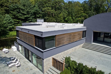 Inspiration for a contemporary home design remodel in New York