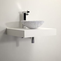 LUSSO STONE ITALIA CARRARA FREESTANDING MARBLE BASIN 400 - Products