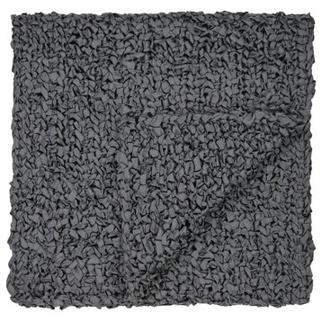 Ribbon Knit Throw, Black, 96x24
