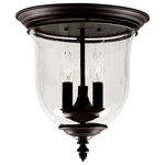 Livex Lighting - Legacy Ceiling Mount, Bronze - The Legacy collection offers a chic update to traditional style lighting. This flushmount light design comes in a beautiful bronze finish with a traditional glass bell jar adding style.