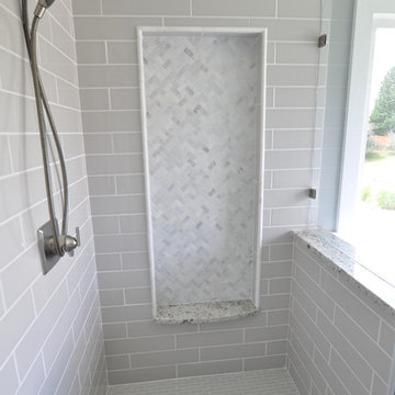 Grey & White Transitional Bathroom