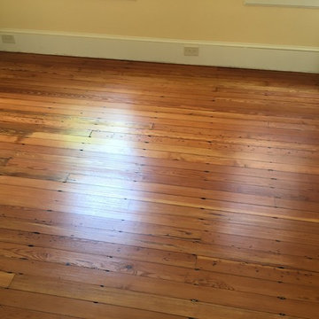 Refinished, Water Damaged Heart Pine Flooring in St. Augustine