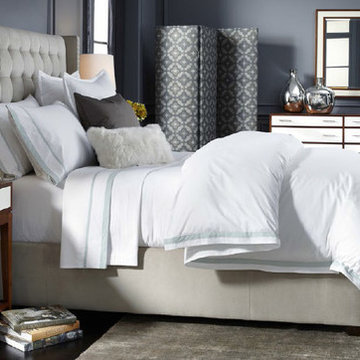 Theodore Bed, Hughes storage pieces & Duncan bench