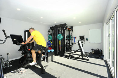 Garden gym in Yorkshire with special cladding