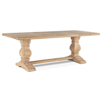 Pengrove 84-Inch Rectangle Mango Wood Dining Table in Antique Oak Finish