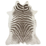 Erin Gates - Erin Gates Acadia Zebra Machine Made Modern Area Rug Grey - 5'3" X 7'10" - The safari style of this decorative area rug is artfully crafted with humane design in mind. An innovative pairing of acrylic and polyester fibers create the course impression of hair-on-hide, giving each animal print rug the look of leather with a totally touchable texture. Available in zebra, cheetah, and cow print, suede backing adds a supple finish to the underside of this decorative floorcovering, exhibiting exquisite attention to detail that�s cosmopolitan, yet compassionate and cruelty free.