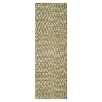 Safavieh Boston Collection BOS680 Rug, Olive, 2'3"x7'