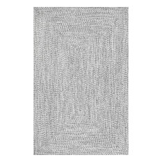 Braided Lefebvre Indoor/Outdoor Area Rug, Salt and Pepper, 3'x5'