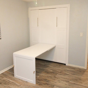 2 in 1 Furniture Solution! Custom Built In the Wall Murphy Bed with Hidden Desk