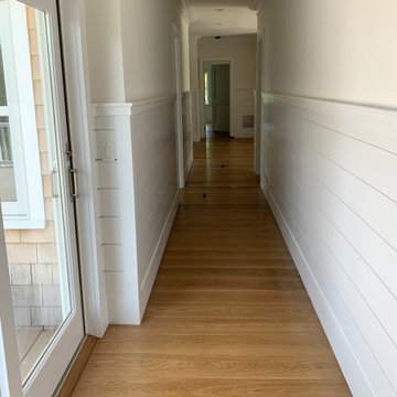 SHELTER ISLAND: 8" WHITE OAK INSTALLED & FINISHED WITH CUSTOM STAIN/ TRAFFIC HD