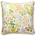 SCALAMANDRE - Nymph Floral Pillow, Springtime, 22" X 22" - Featuring luxury textiles from The House of Scalamandre, this pillow was thoughtfully curated by our design team and sewn together with care in the USA. Effortlessly incorporate a piece of our rich history and signature aesthetic into your home, and shop our pre-styled pillows, made for you!