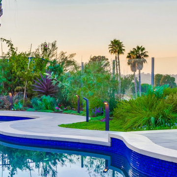Pool Deck Remodel: Pavers, BBQ Island, Fire Pit, Lighting in San Diego, CA