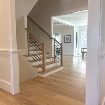Project #140 | White Oak Staircase with Horizontal Bar Rail