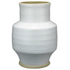 Solstice Ceramic Vase, White