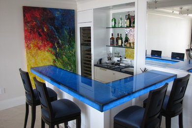 Inspiration for a contemporary home bar remodel in Miami