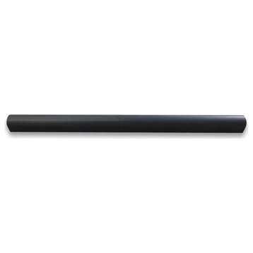 Nero Marquina Black Marble 3/4x12 Pencil Liner Edge Trim Molding Honed, 1 piece