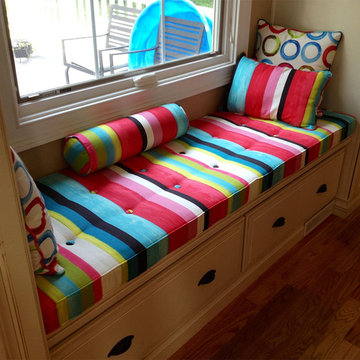 Custom Window Seat Cushion & Pillows