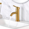 Luxier BSH03-S Single-Handle Bathroom Faucet with Drain, Brushed Gold