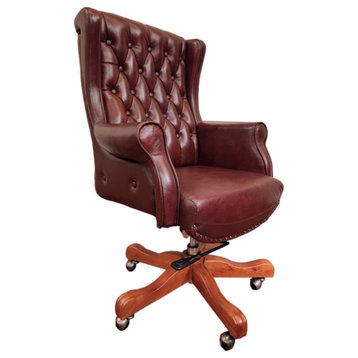 Infinity Genuine Leather Tufted Executive Chair