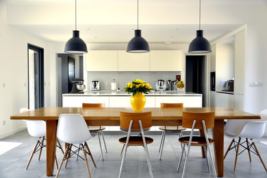 Idée de décoration pour une salle à manger design.