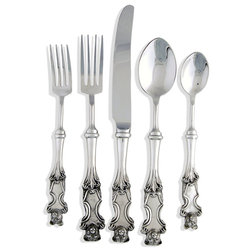 Transitional Flatware And Silverware Sets Bear Five Piece Setting