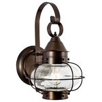 Norwell Lighting - Norwell Lighting 1323-BR-SE Cottage Onion - One Light Small Outdoor Wall Mount - Featuring the rounded shape of an onion, encapsulaCottage Onion One Li Bronze Seedy Glass *UL: Suitable for wet locations Energy Star Qualified: n/a ADA Certified: n/a  *Number of Lights: Lamp: 1-*Wattage:100w E26 Medium Base bulb(s) *Bulb Included:No *Bulb Type:E26 Medium Base *Finish Type:Bronze