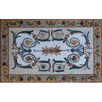 Mosaic Design - Roman Floral Carpet