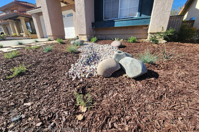 Inspiration for a small modern exterior home remodel in Orange County