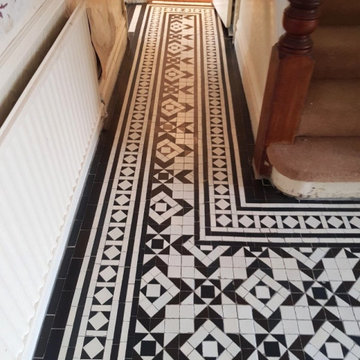 Edwardian Encaustic Tiled Floor Restoration in Cheshunt Hertfordshire