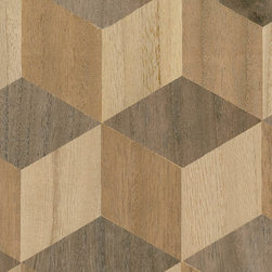 Kuma Neutral Wood Veneers - Wallpaper