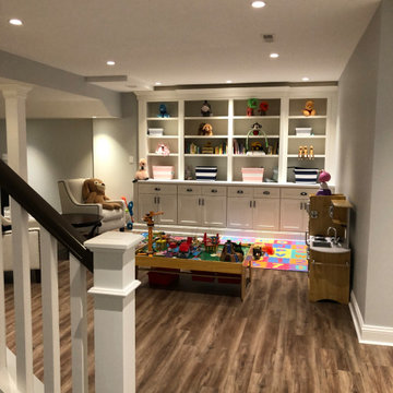 Glen Mills Finished Basement: Bar, Bath, Exercise, Built In’s and TV Area