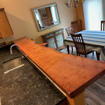 Bathroom & Kitchen Cambria with a Live Edge Bar!