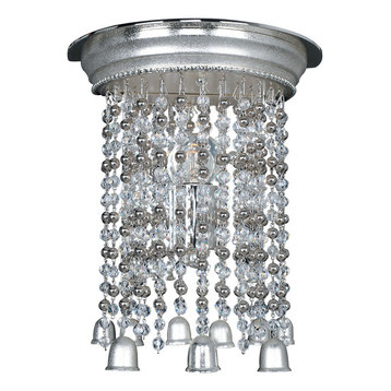 Rossi 2 Light Two-Tone Silver Wall Bracket Wall Light With Firenze Clear Crystal 