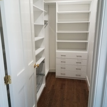 White Custom Walk-in Closet w/ Removable Shelves - Waldorf, MD