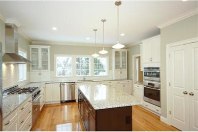 Elegant kitchen photo in Boston