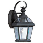 Livex Lighting - Georgetown Outdoor Wall Lantern, Black - Our Georgetown collection looks to add regal elegance to your home with a line of lighting that embodies classic design for those who only want the finest. Using the highest quality materials available, the Georgetown begins with solid brass so that each fixture not only looks fantastic, but provides a fit and finish that will last for years as well.