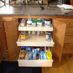 Full Extension Glide-Out Shelves - Kitchen Drawer Organizers