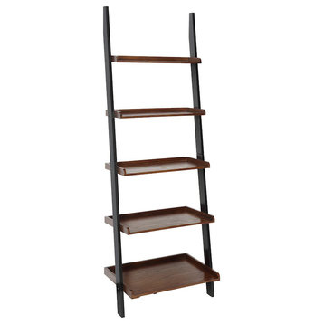 Convenience Concepts French Country Bookshelf Ladder, Walnut/Black