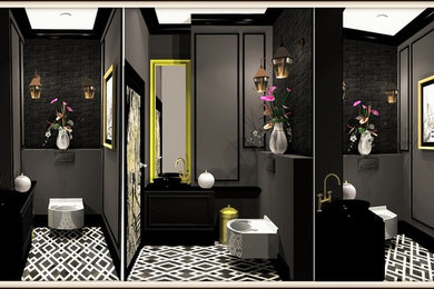 Example of an eclectic home design design in Other