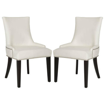 Lester 19''H  Dining Chair  (Set Of 2) - Silver Nail Heads, Mcr4709N-Set2