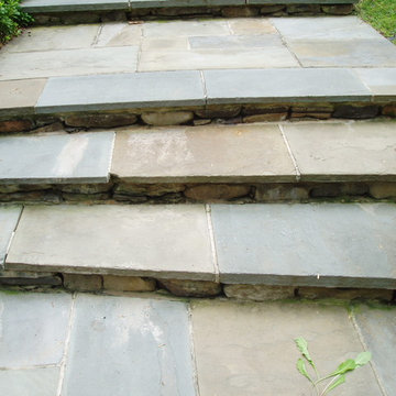 Bluestone steps with stone risers