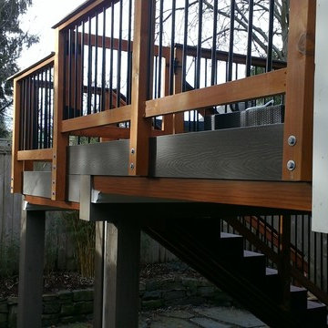 Complete Deck Remodel, with under deck drainage system and lighting