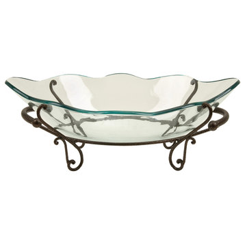 Traditional Clear Tempered Glass Serving Bowl 72292