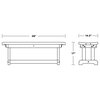 Polywood Park 48" Backless Bench, White