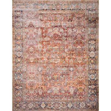 Spice, Marine Printed Polyester Layla Area Rug by Loloi II, 9'x12'