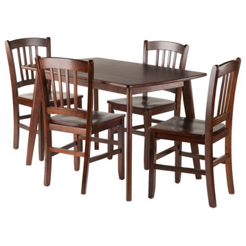 Shaye 5-Piece Set Dining Table With Slat Back Chairs