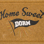 Mohawk Home - Mohawk Home Home Sweet Dorm Natural 1' 6" x 2' 6" Door Mat - Cozy up your college life with Mohawk Home's Home Sweet Dorm Doormat. The synthetic fibers have excellent scraping and wiping properties to help scrape dirt, debris, and absorb water from the bottom of shoes before it is tracked indoors. The durable faux coir does not shed and offers long lasting functionality year after year. Low-profile height offers ideal functionality for high traffic areas and in entryways as it will not obstruct doors from opening or closing. This doormat offers low maintenance upkeep - simply vacuum, shake out, or sweep off debris, spot clean with a solution of mild detergent and water. Do not bleach. Air dry. Dry flat.