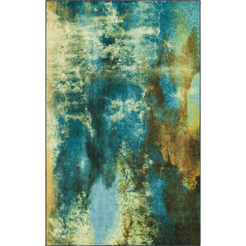 Mohawk Home Glaicer Water Abstract, 4' X 6'