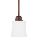 HomePlace - HomePlace 315311BZ-339 Hayden - One Light Pendant - Warranty: 1 Year Room Recommendation: PHayden One Light Pen Brushed Nickel Soft  *UL Approved: YES Energy Star Qualified: n/a ADA Certified: n/a  *Number of Lights: 1-*Wattage:100w Incandescent bulb(s) *Bulb Included:No *Bulb Type:E26 Medium Base *Finish Type:Bronze